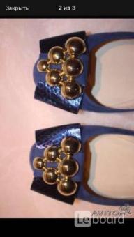 Балетки новые ballin италия 39 размер синие замша замшевые подошва кожа украшены брошка бант кожаная